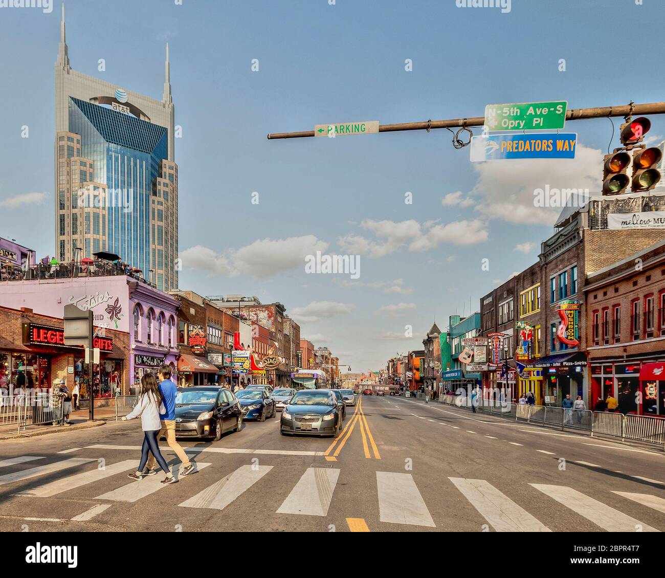 Bars, restaurants and honkytonks on Lower Broadway in Nashville, Tennessee are bustling with