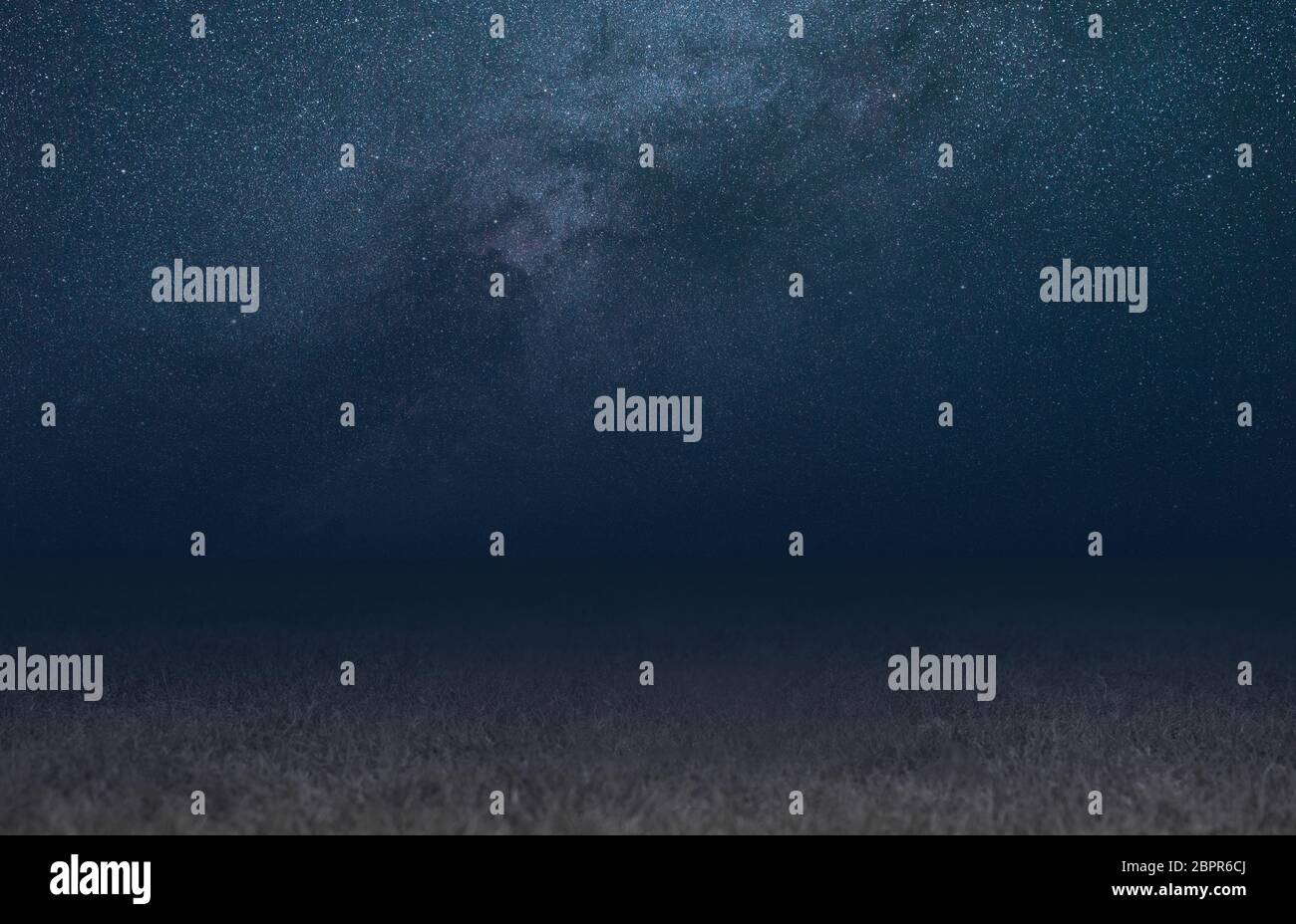 Night landscape on the field and starry sky Stock Photo - Alamy