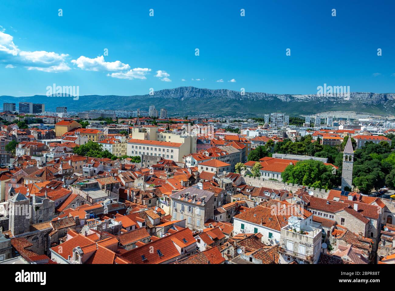 Split Spain Cityscape view of Diocletian's Palace in historic Split, Croatia Stock ...