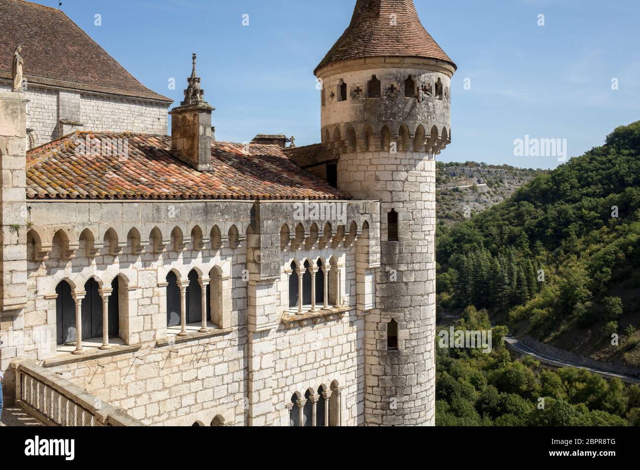 Steep steps Big stairs at Pilgrimage site Rocamadour, Departement Lot, Midi  Pyrenees, South West France France, Europe Stock Photo - Alamy