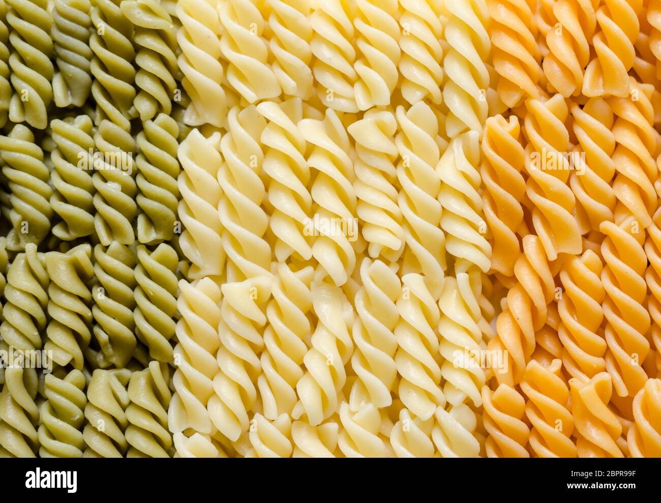 Fusilli pasta italian flag Stock Photo Alamy