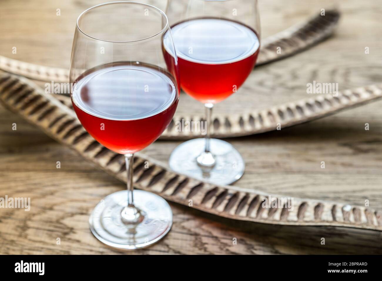 Glass of rose wine Stock Photo Alamy