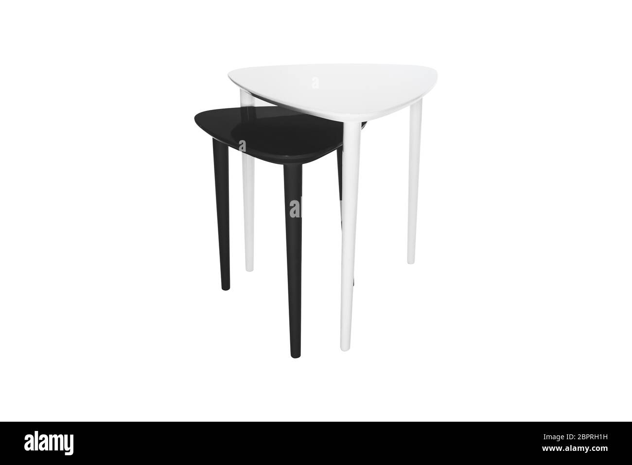 Table isolated on white background Stock Photo - Alamy