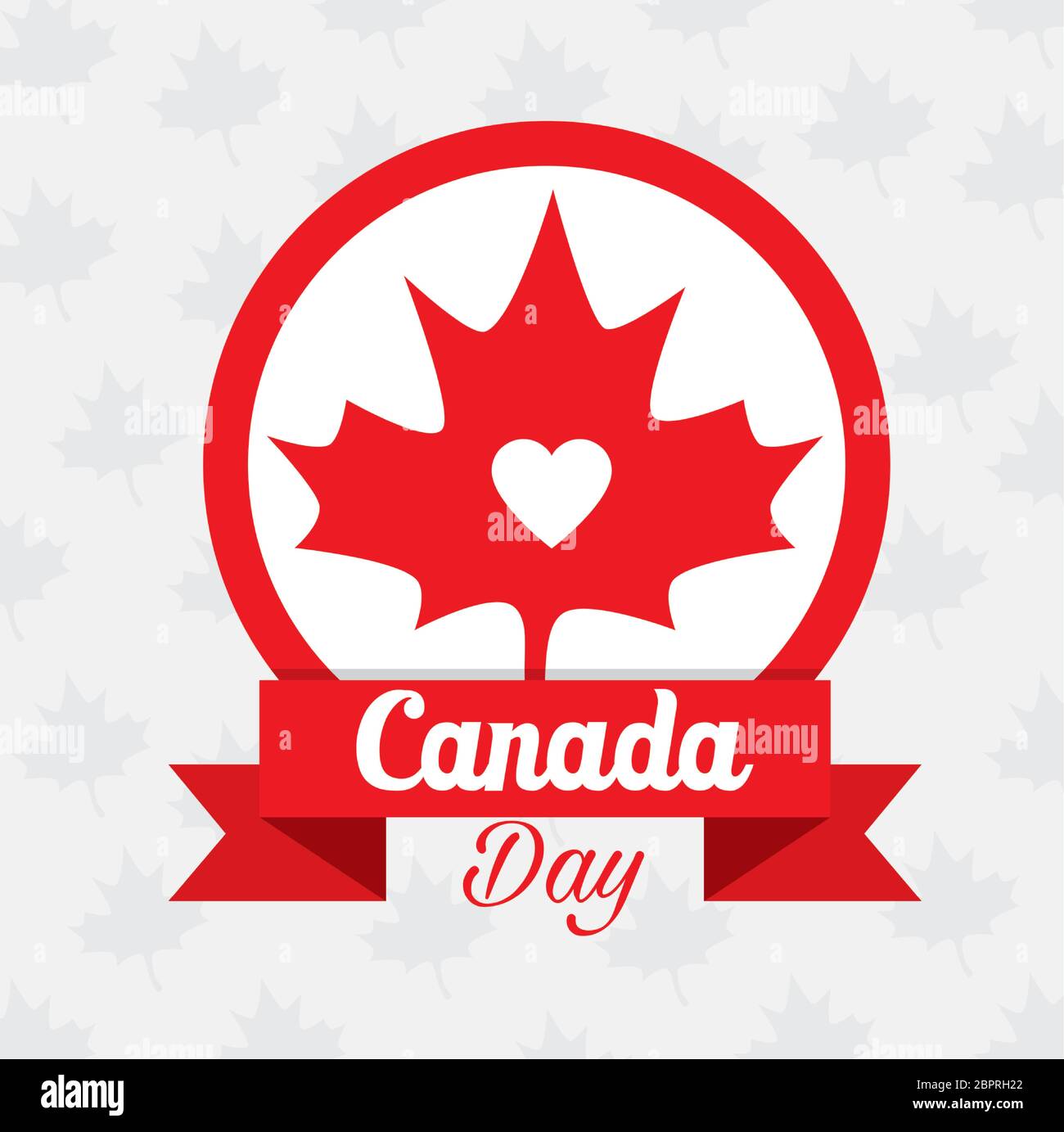 happy canada day with maple leaf decoration Stock Vector Image & Art ...