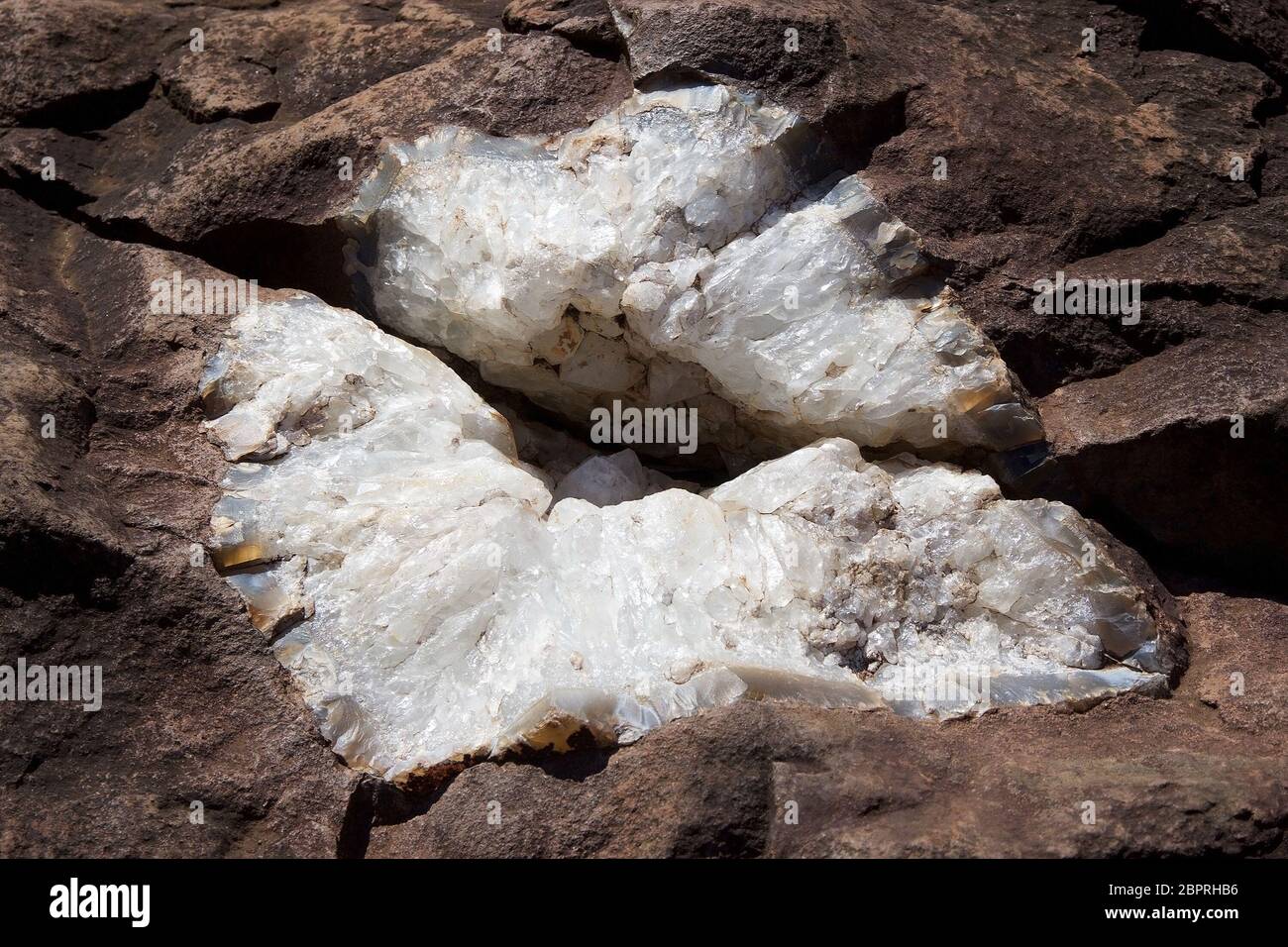 Amethyst at the Wanda mines in the Misiones Province, Argentina. The pueblo of Wanda and its mines are located 55 km south of Iguazu Falls. Amethyst i Stock Photo