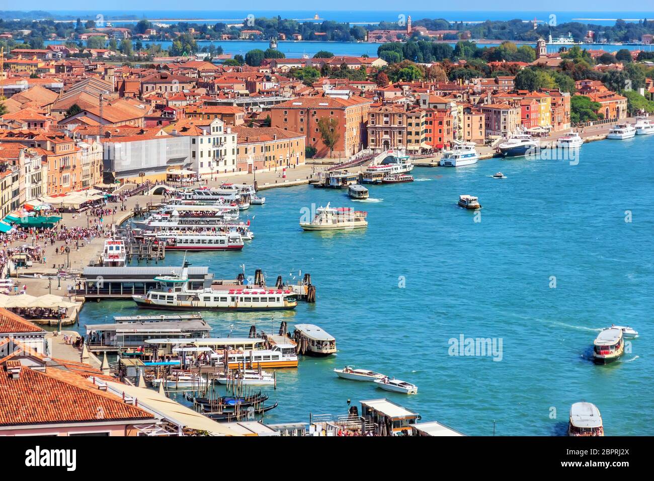 Pier of Venice near the Doge's Palace, Italy. Stock Photo