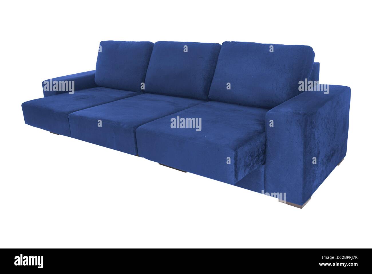 modern suede couch sofa  isolated on white background Stock Photo