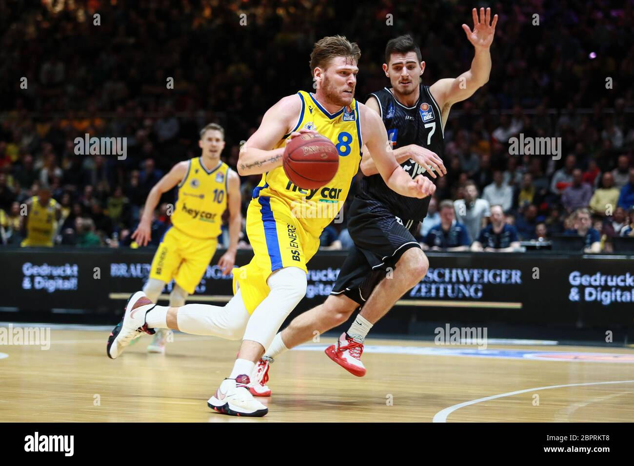 Braunschweig, Germany, December 27, 2019:Lucca Staiger of Lowen Braunschweig in action during the Basketball BBL Bundesliga game Stock Photo