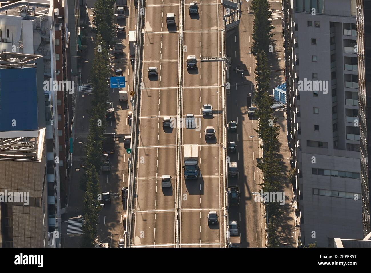 Cars driving on an urban expressway in Japan Stock Photo Alamy