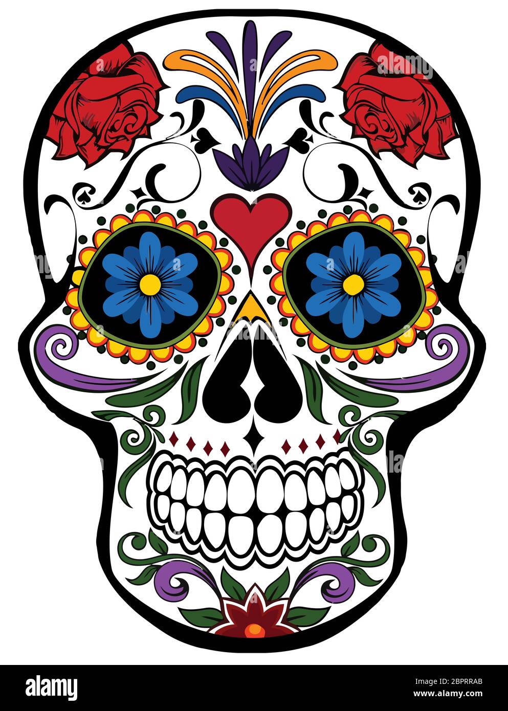 Pirata Birmania Incontable calavera skull mexican festival celebration dead day illustration Stock  Photo - Alamy