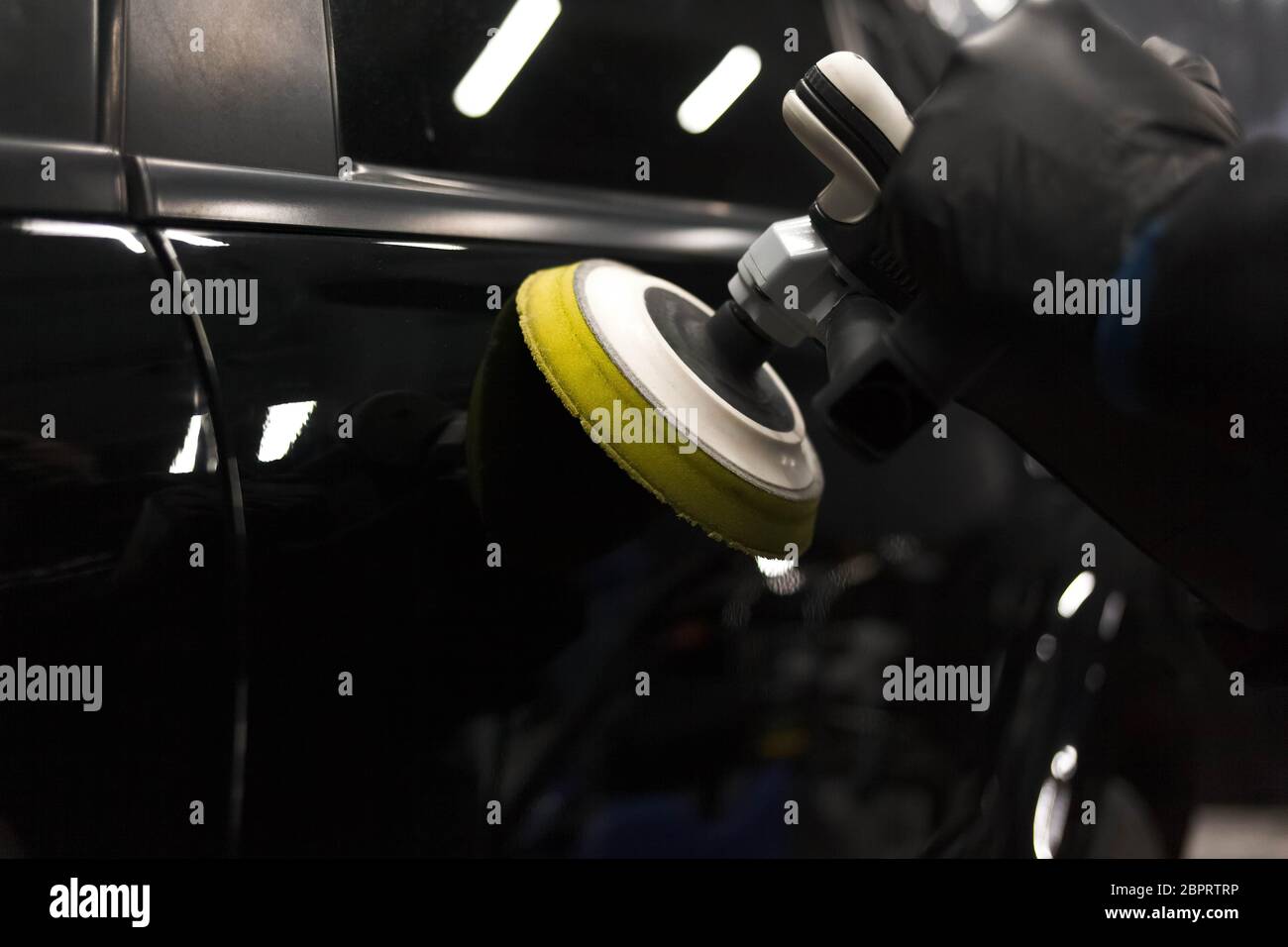 Car body polishing process at the detailing Stock Photo Alamy