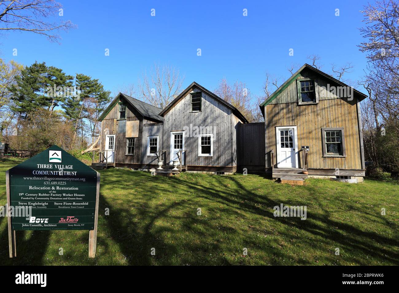 Historic employee houses Setauket Long Island NEw York Stock Photo Alamy