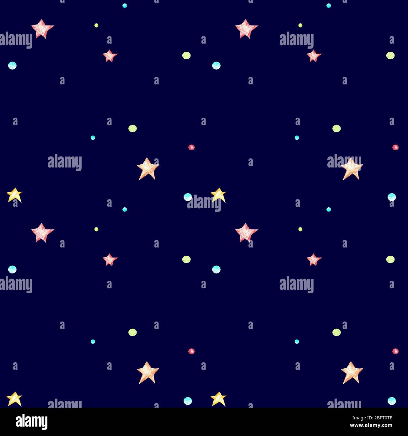 Seamless pattern with small stars on a dark blue background. Children's gentle pattern with yellow, orange and red stars Stock Photo - Alamy Seamless pattern with small stars on a dark blue background. Children's gentle pattern with yellow, orange and red stars Stock Photo - Alamy