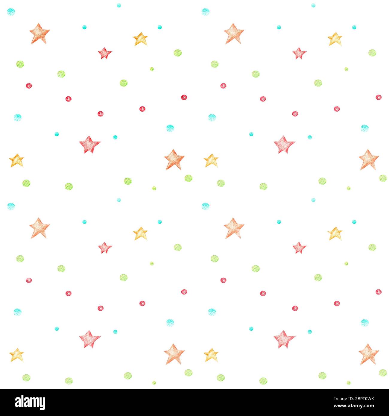 Seamless pattern with small stars on a white background. Children's ...