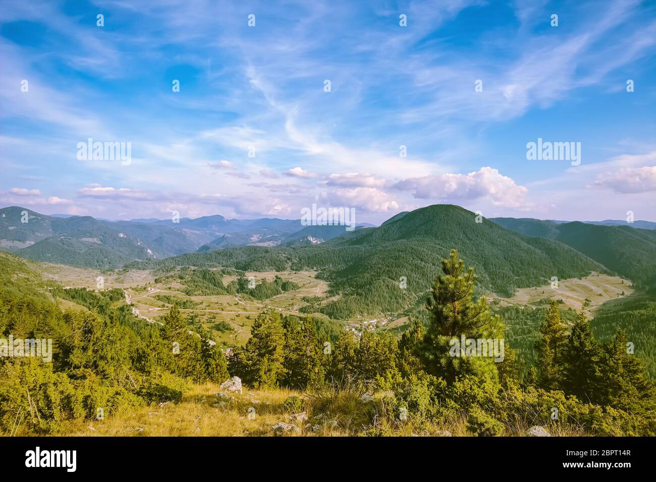 Rhodopes Mountain Range in Southeastern Europe, Bulgaria Stock Photo