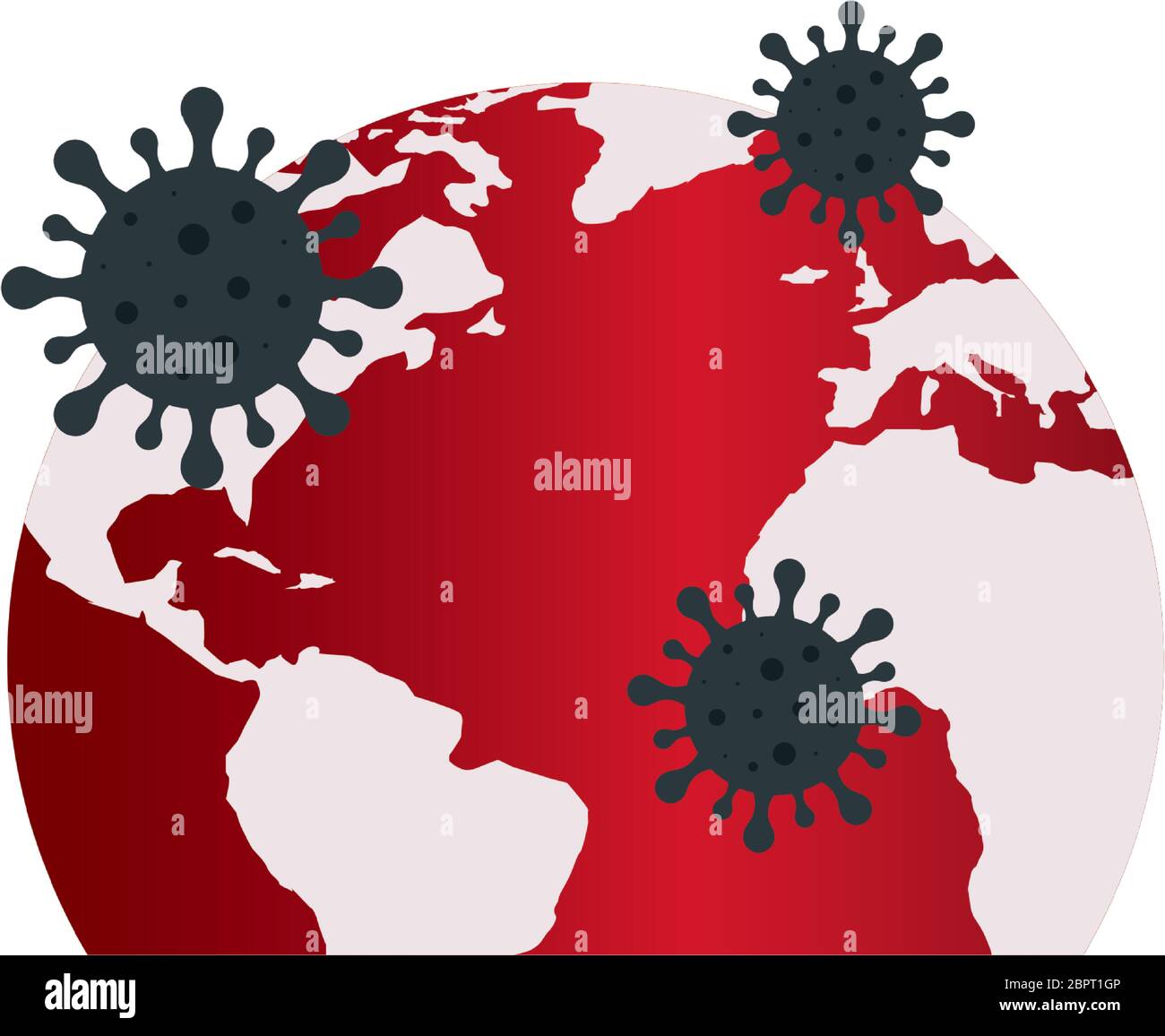 planet earth with covid19 particles Stock Vector Image & Art - Alamy