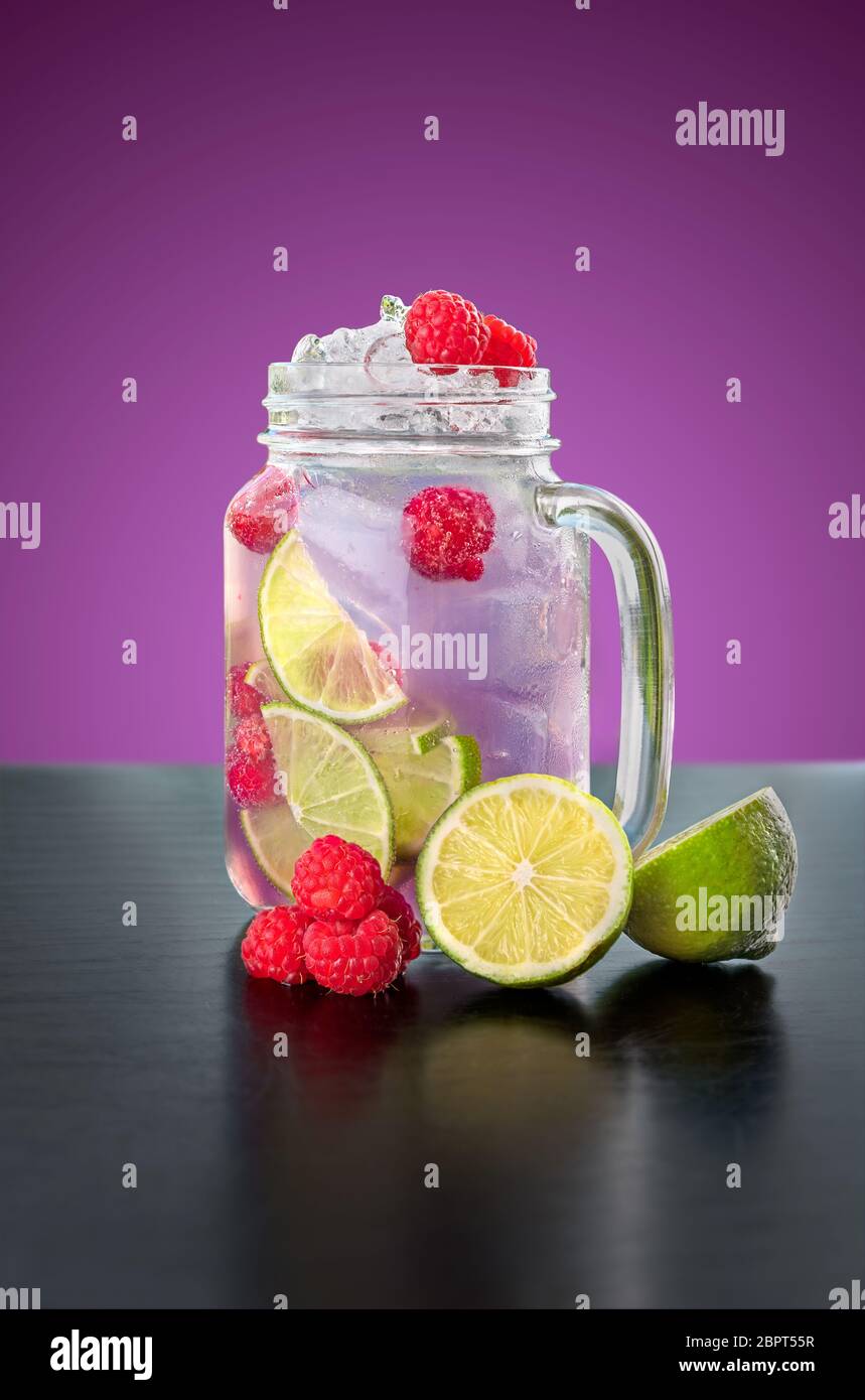 Homemade Violet Lemonade Stock Photo Alamy