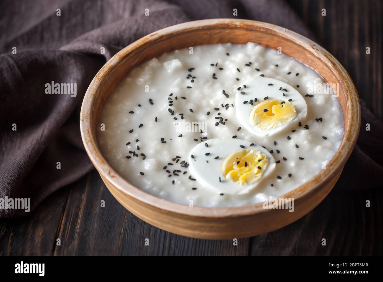 Asian Rice Porage Bowl of congee - Asian rice porridge Stock Photo - Alamy