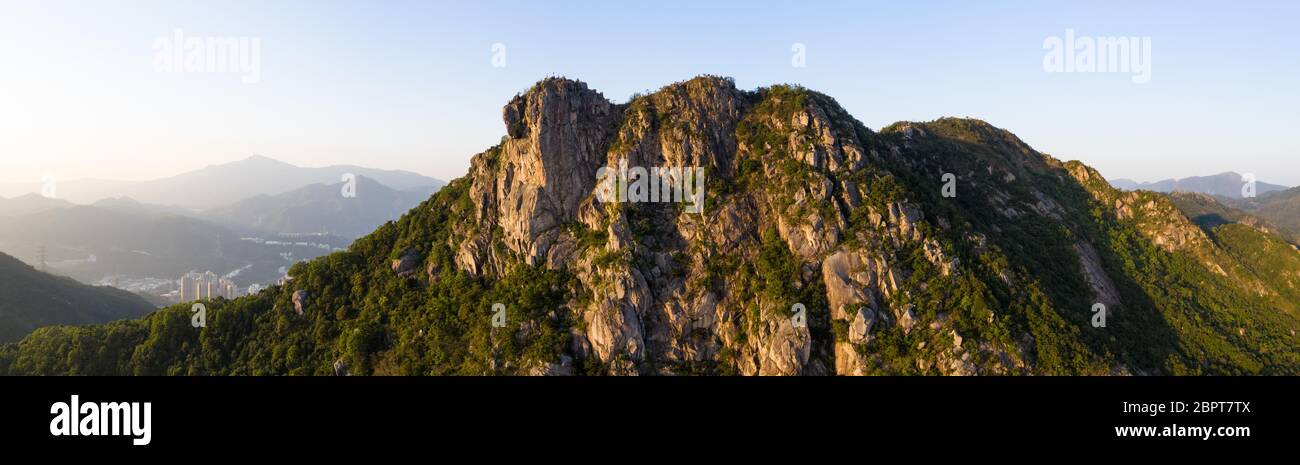 Lion rock mountain, panoramic shot Stock Photo