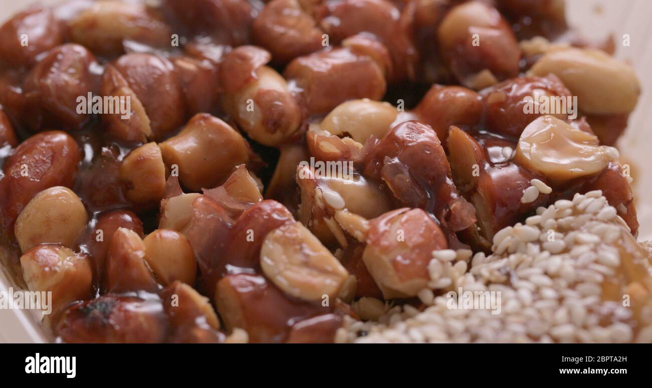 Traditional chinese Peanut Brittle Stock Photo Alamy