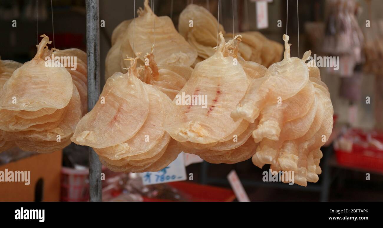 Traditional store in Hong Kong selling dry seafood Stock Photo Alamy