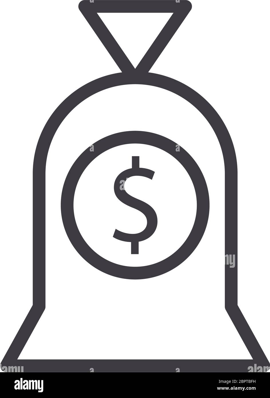 money bag line style icon Stock Vector Image & Art - Alamy