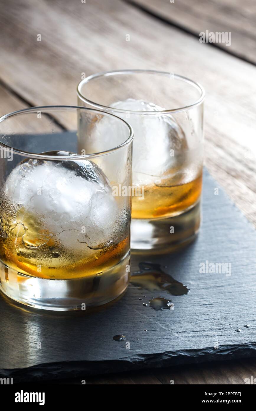 Old Fashioned Cocktails Stock Photo Alamy