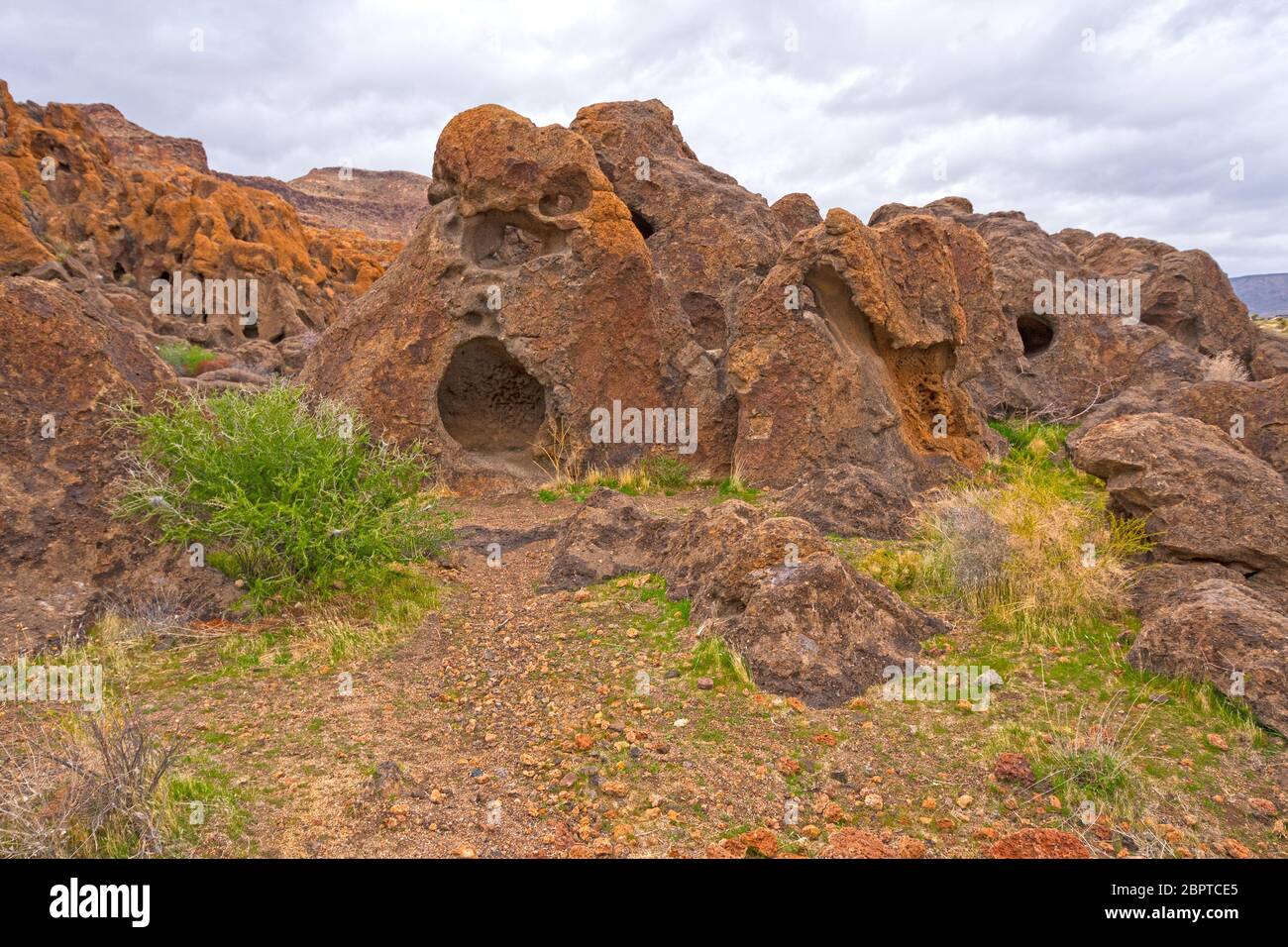 Gas Holes in Desert Rocks in the Hole in the Wall Area of the Mojave ...