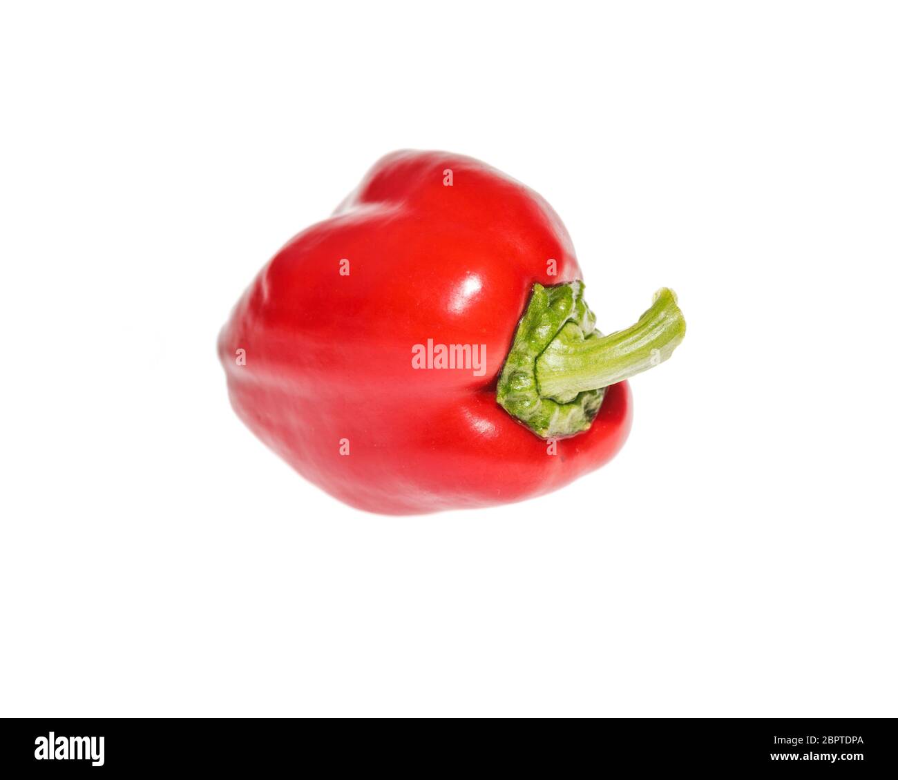 Red Bell pepper isolated on white background Stock Photo - Alamy