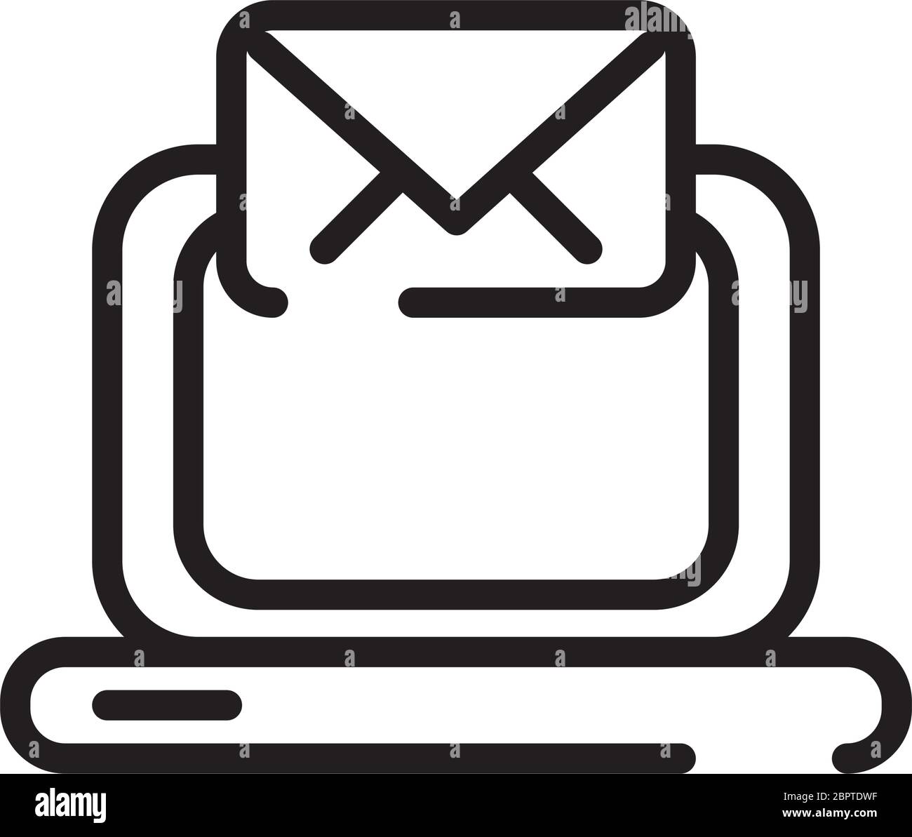 laptop with envelope line style icon Stock Vector Image & Art - Alamy
