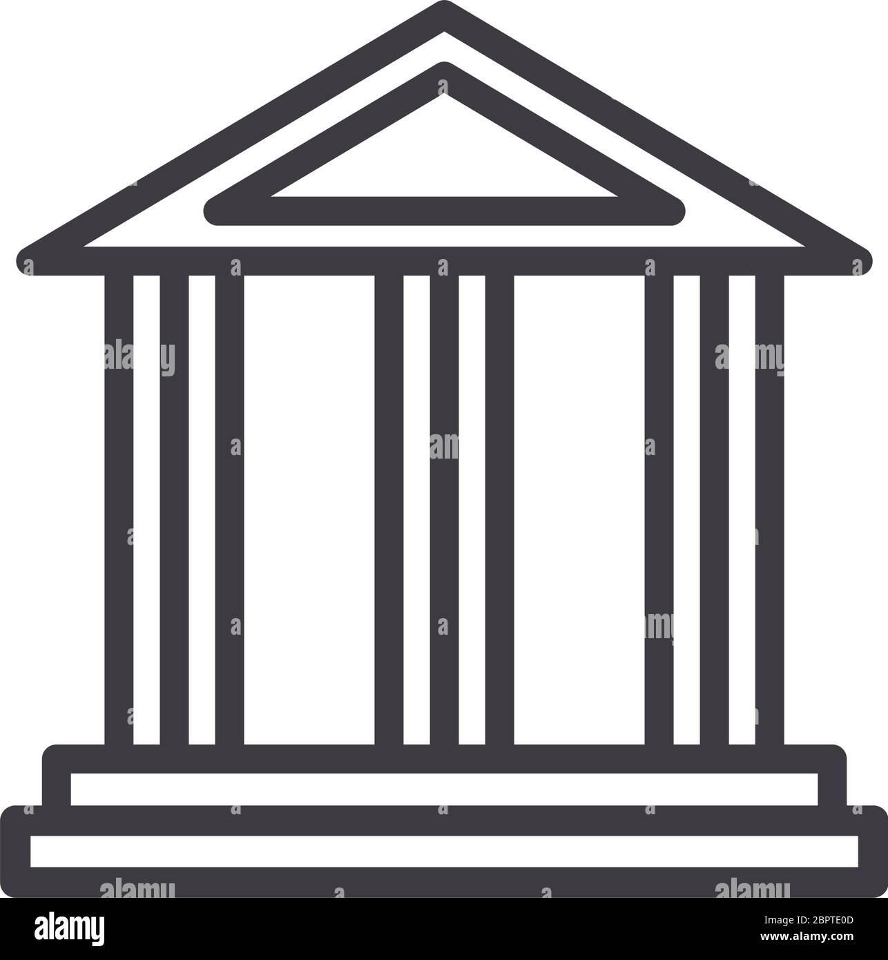bank building line style icon Stock Vector Image & Art - Alamy