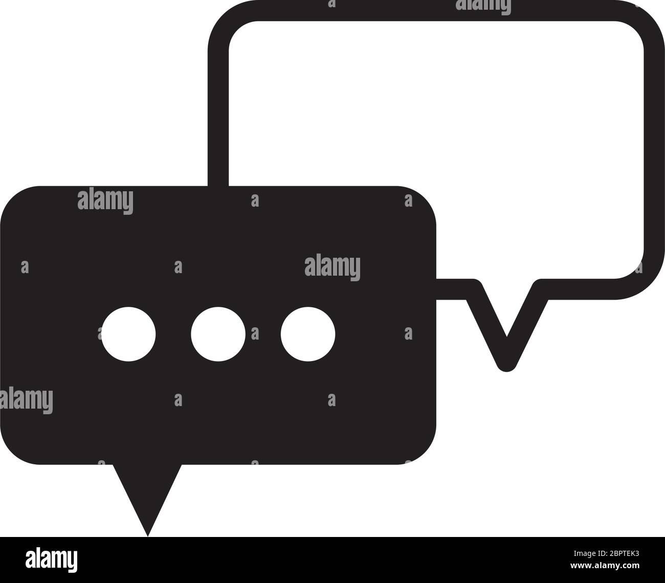 speech bubbles silhouette style icon Stock Vector Image & Art - Alamy