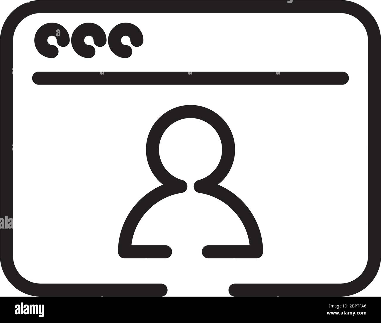 Avatar icon for profile page Black and White Stock Photos & Images - Alamy