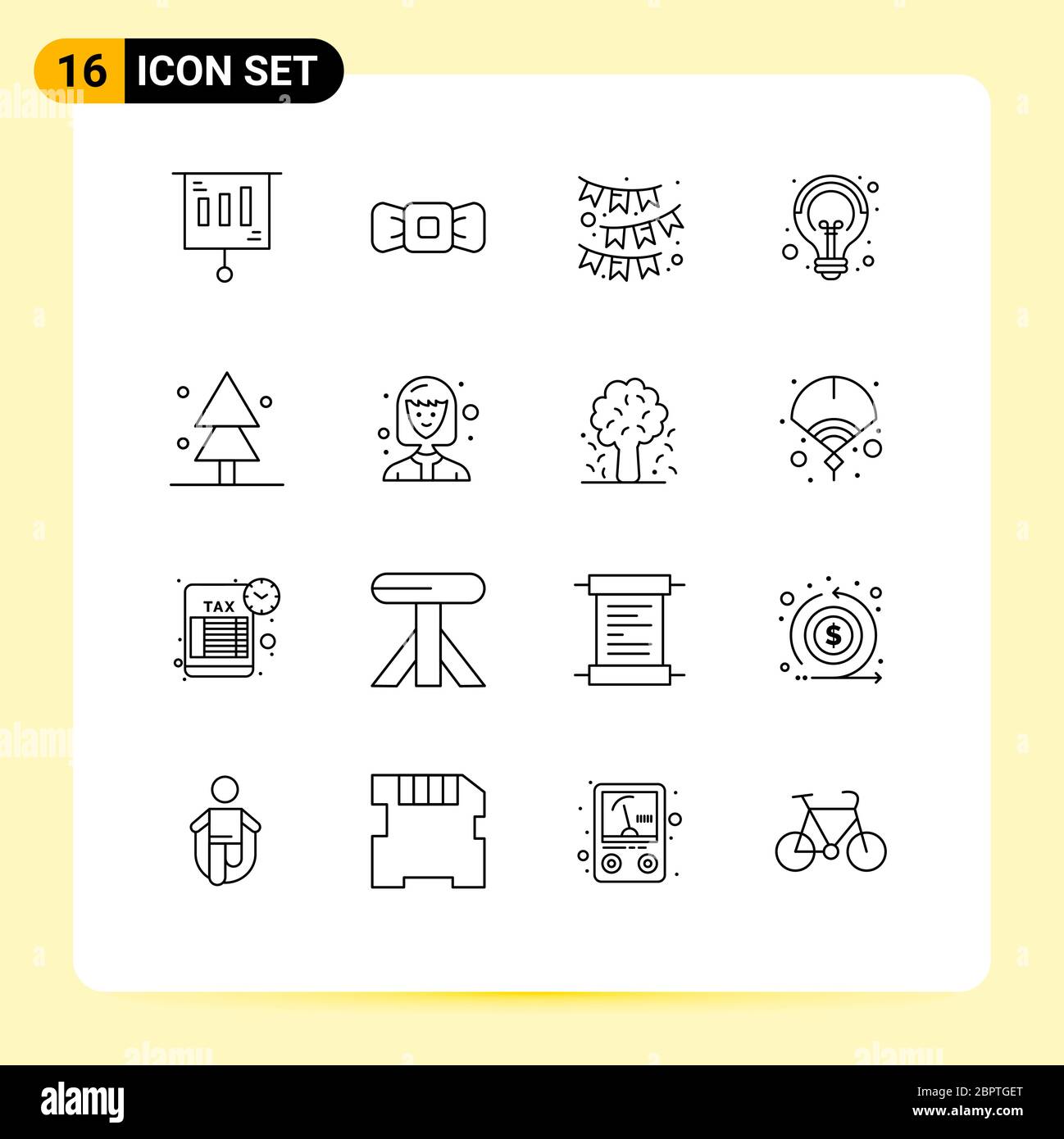 Modern Set of 16 Outlines Pictograph of nature, seo, celebrate, idea, campaigns Editable Vector Design Elements Stock Vector