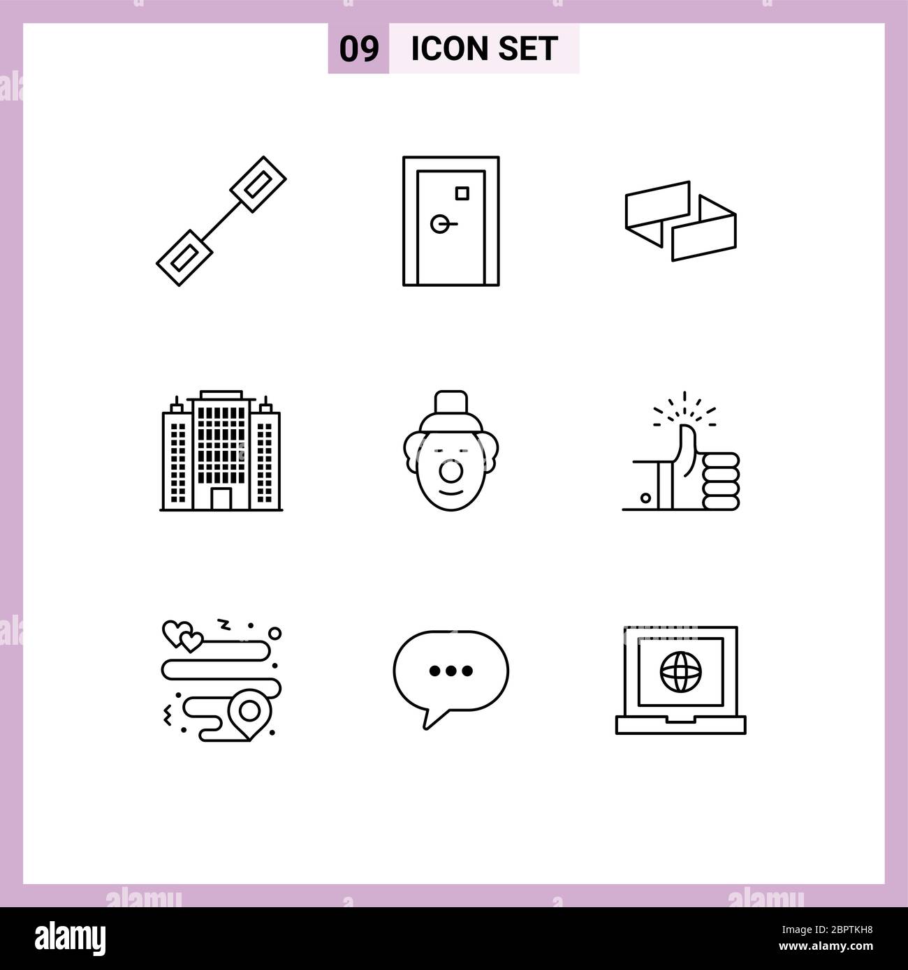 Stock Vector Icon Pack of 9 Line Signs and Symbols for joker, building, filled, architecture, crypto currency Editable Vector Design Elements Stock Vector