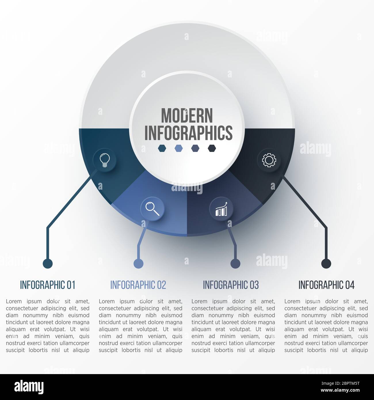 Vector 3D infographic template for presentation. Business data ...