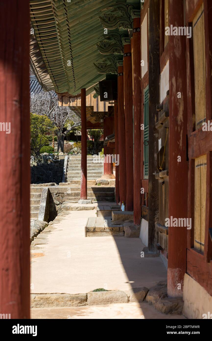 Traditional Korean temple scenery Stock Photo