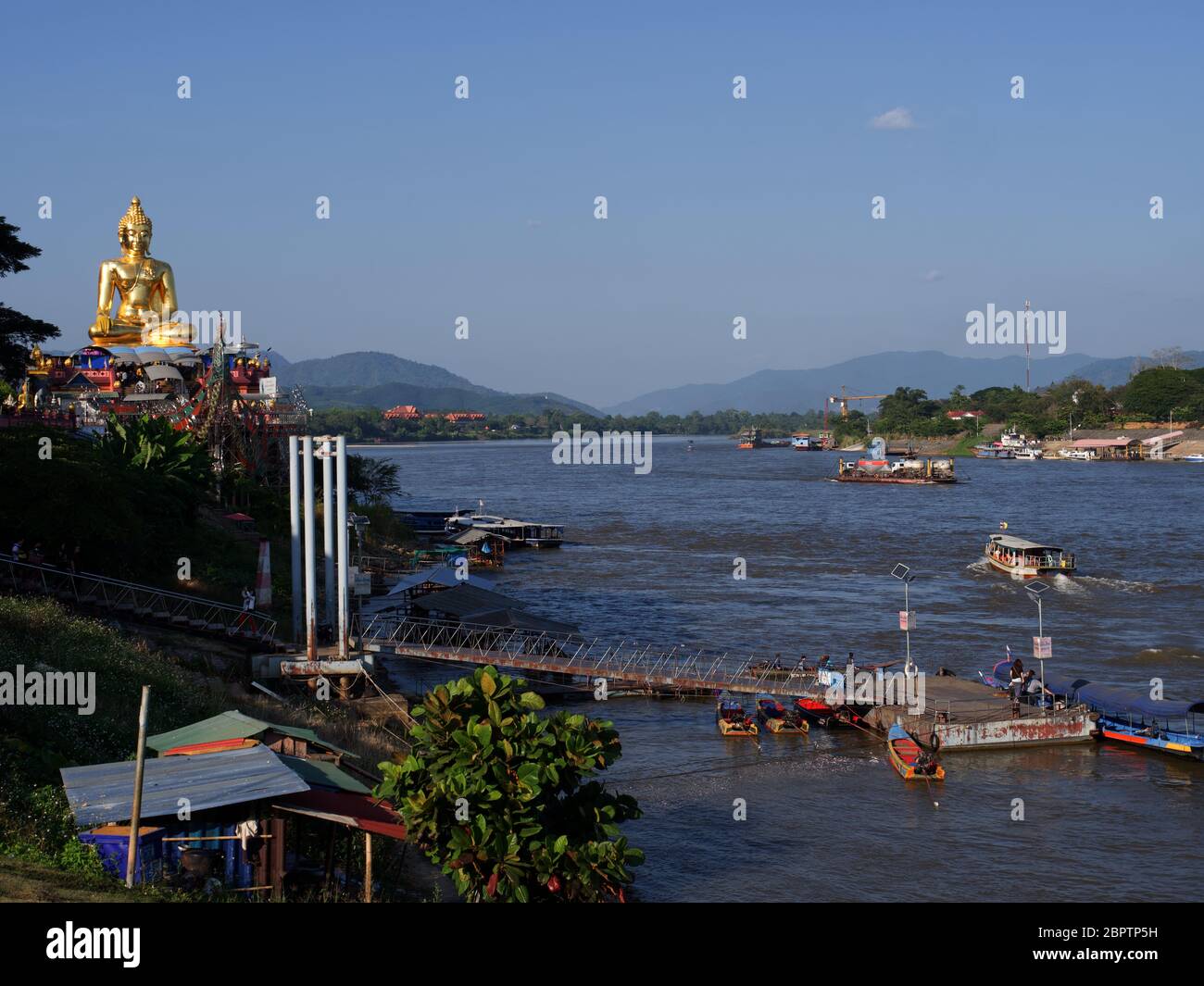 The golden triangle special economic zone in Laos Stock Photo