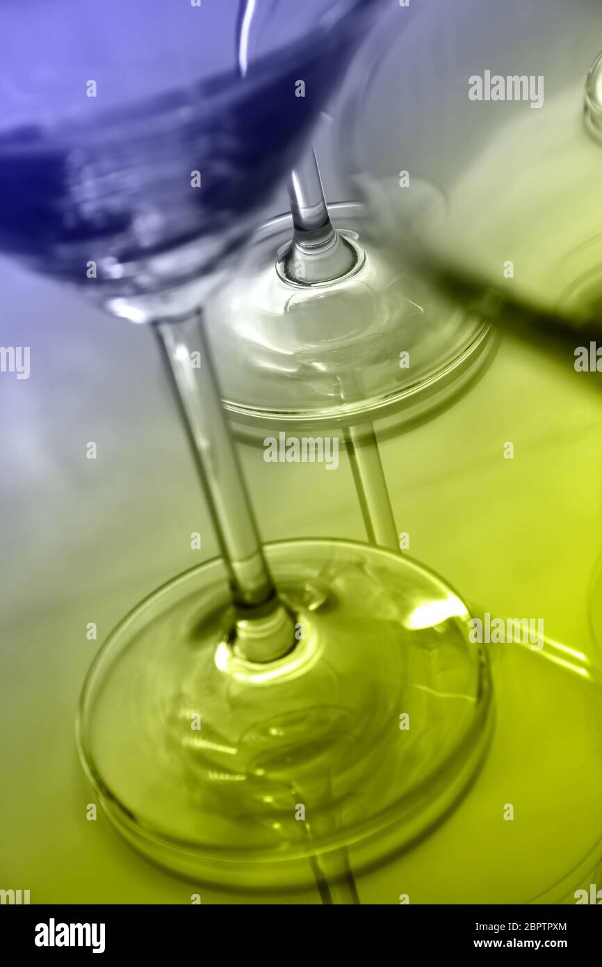 An empty martini glasses background, illustration Stock Photo - Alamy