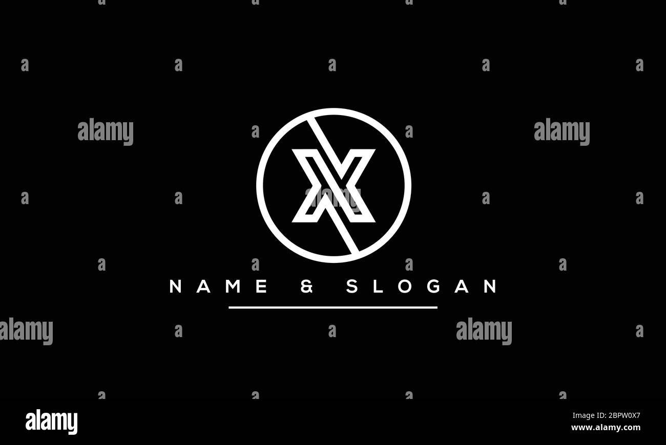 Abstract Letter X, XX Alphabet logo Monogram Stock Vector
