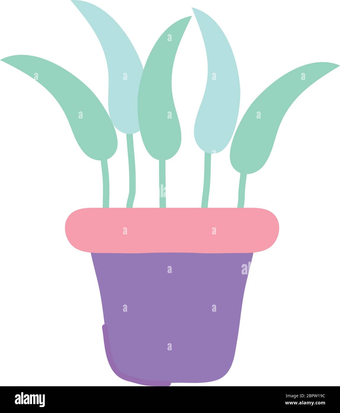 plant in a pot icon over white background, flat style, vector ...