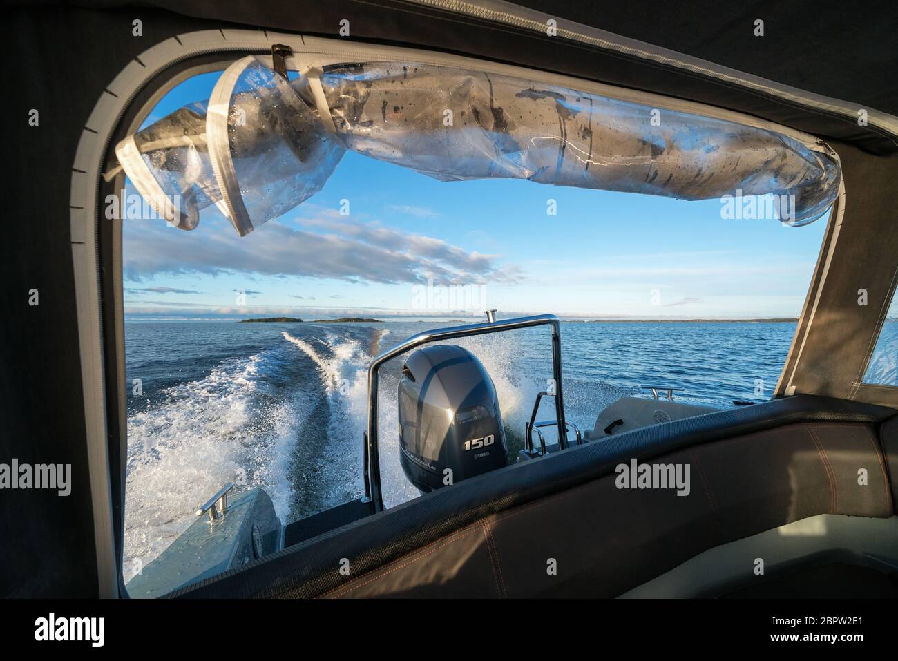 Boating at Baltic Sea, Kirkkonummi, Finland Stock Photo