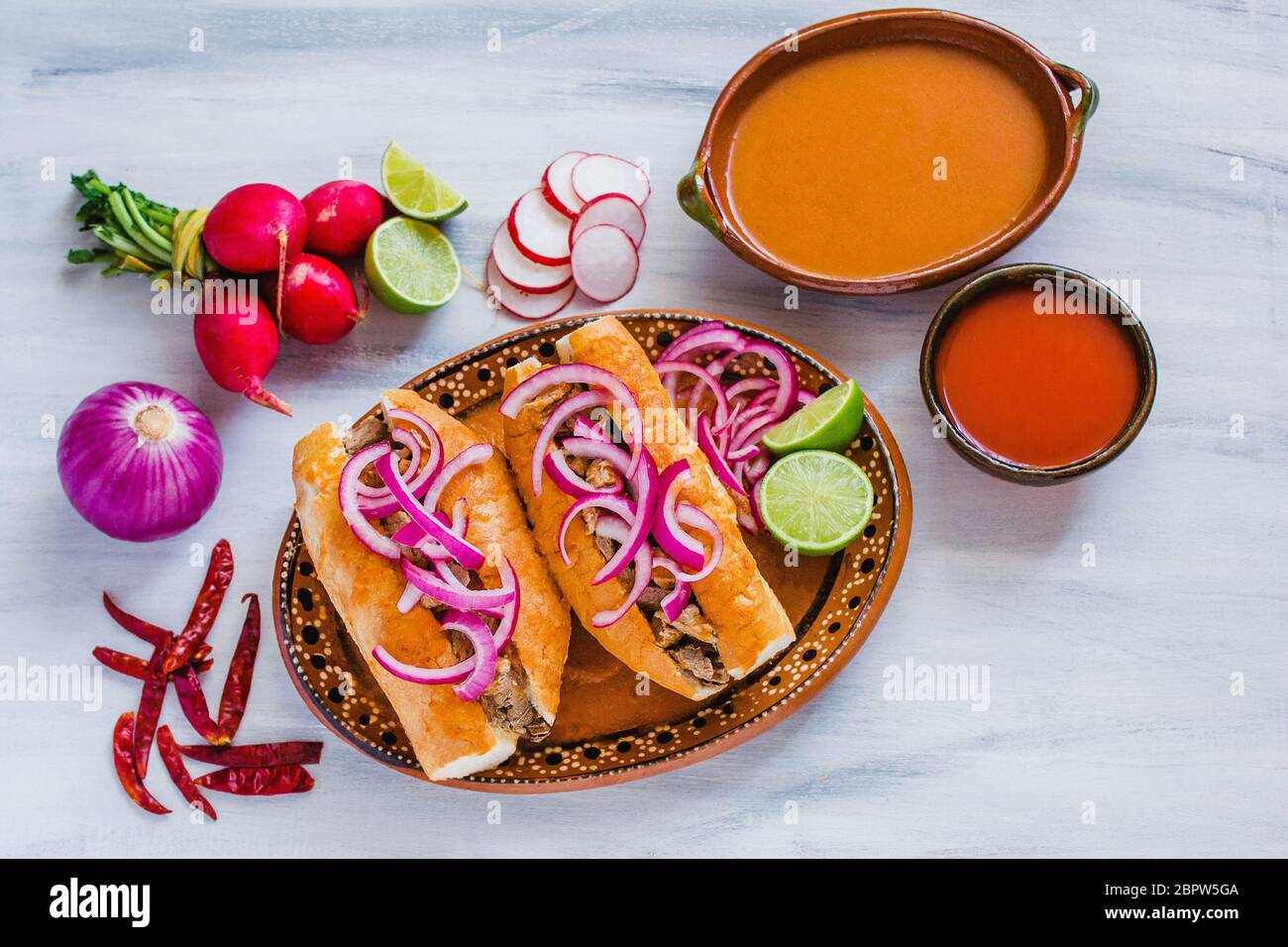 tortas ahogadas, traditional Mexican Food from Jalisco Guadalajara