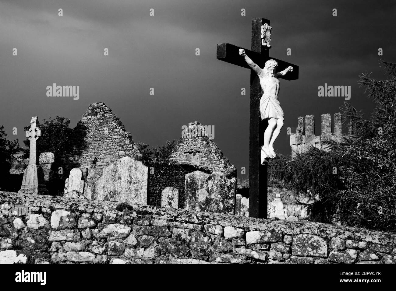 Kilcash Church & Burial Ground, County Tipperary, Ireland Stock Photo