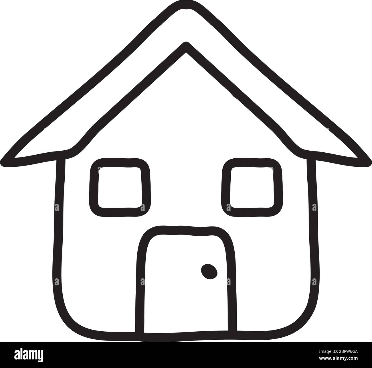 house icon over white background, line style, vector illustration Stock ...