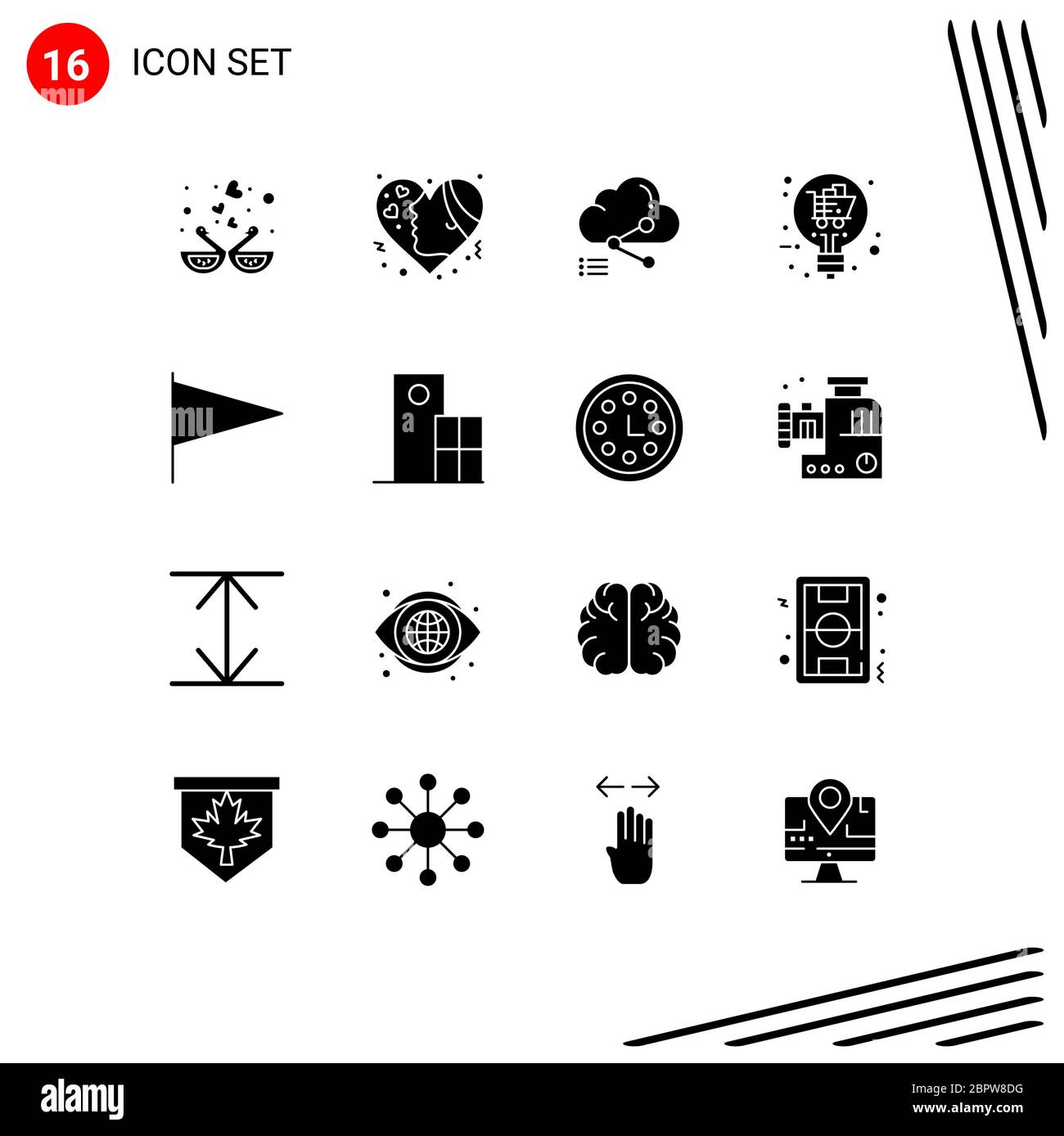 Set Of 16 Vector Solid Glyphs On Grid For Solution Retail Hearts Link Data Editable Vector Design Elements Stock Vector Image Art Alamy