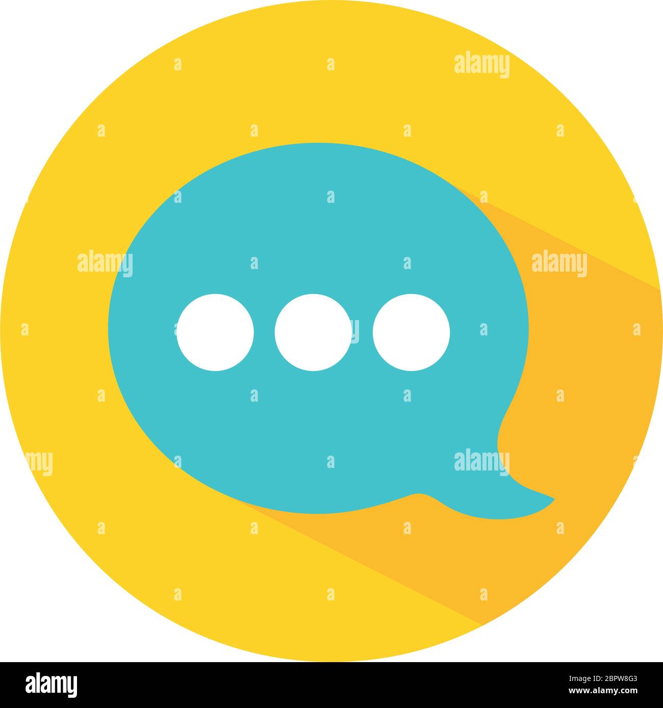 speech bubble icon over white background, block flat style, vector ...