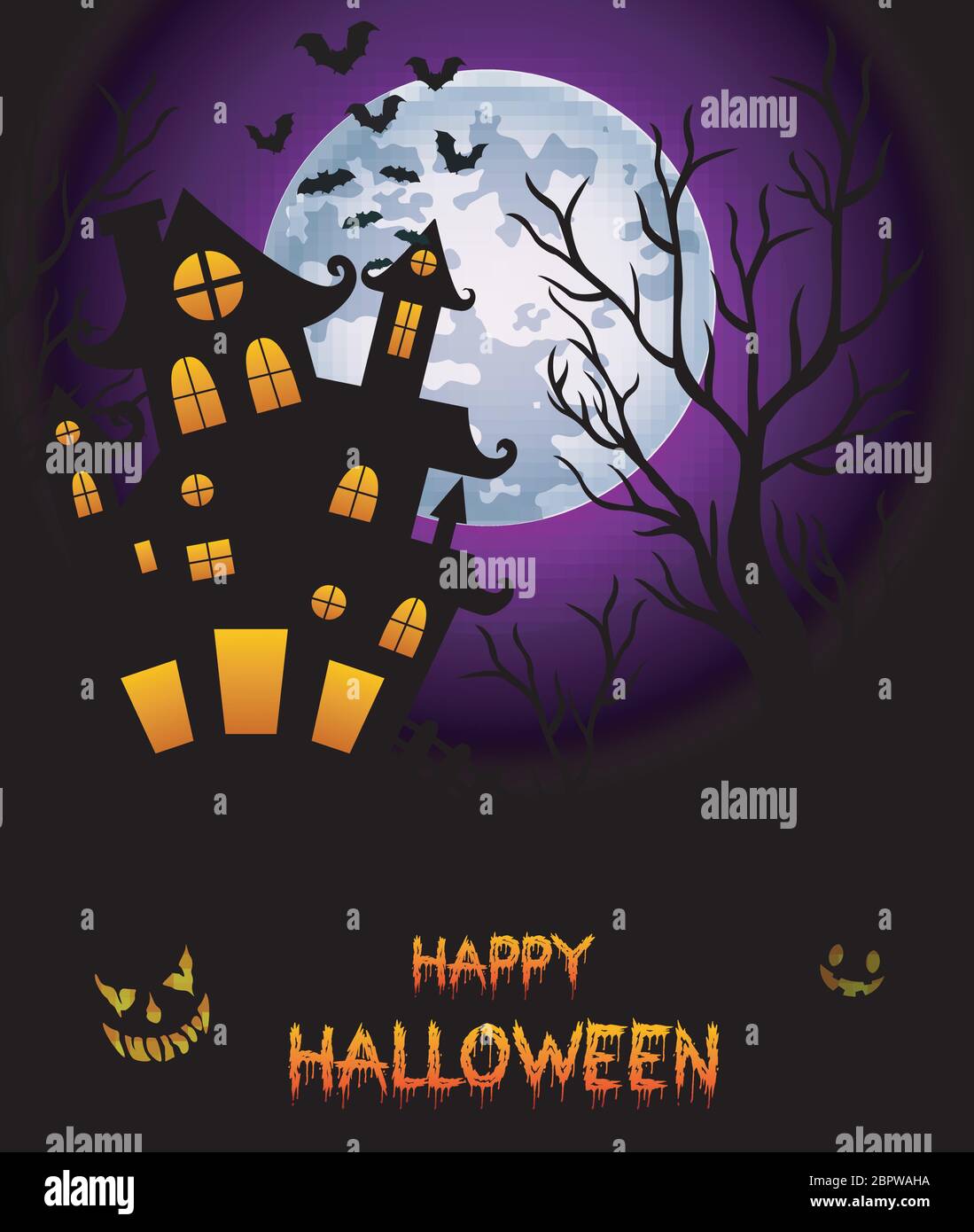 Halloween night background Stock Vector Image & Art - Alamy