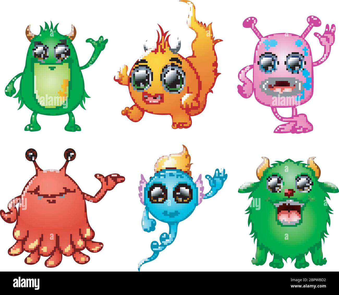 Halloween monster set collection Stock Vector Image & Art Alamy