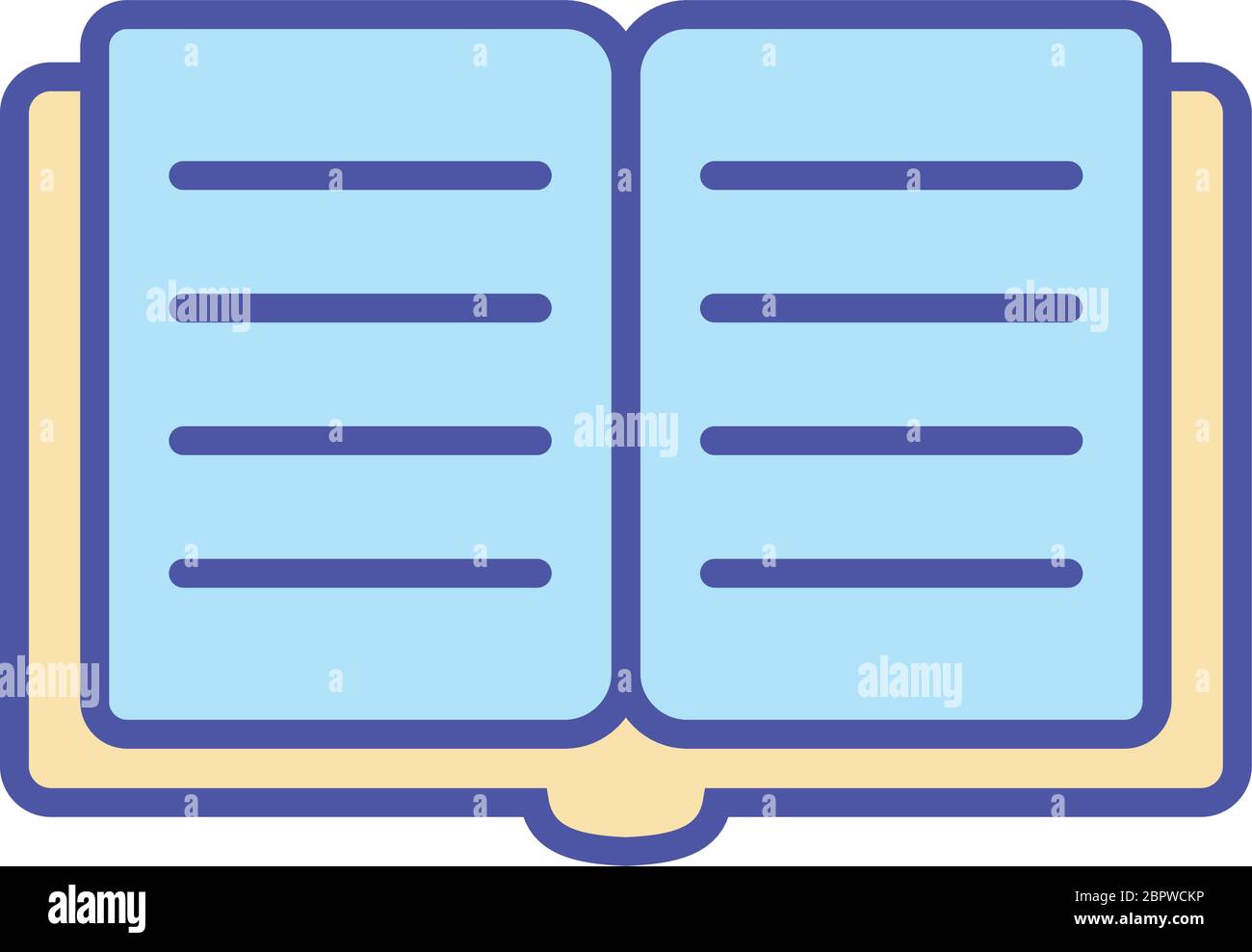 book line and fill style icon design, Education literature and read ...